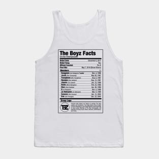 The Boyz Kpop Nutritional Facts Tank Top